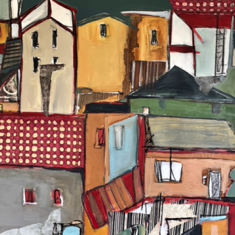 IMAGINED TOWNS I
30"x42"
Mixed Media on paper